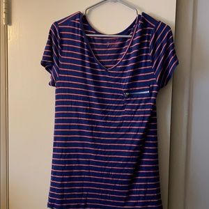 Straight blue and pink wishful shirt